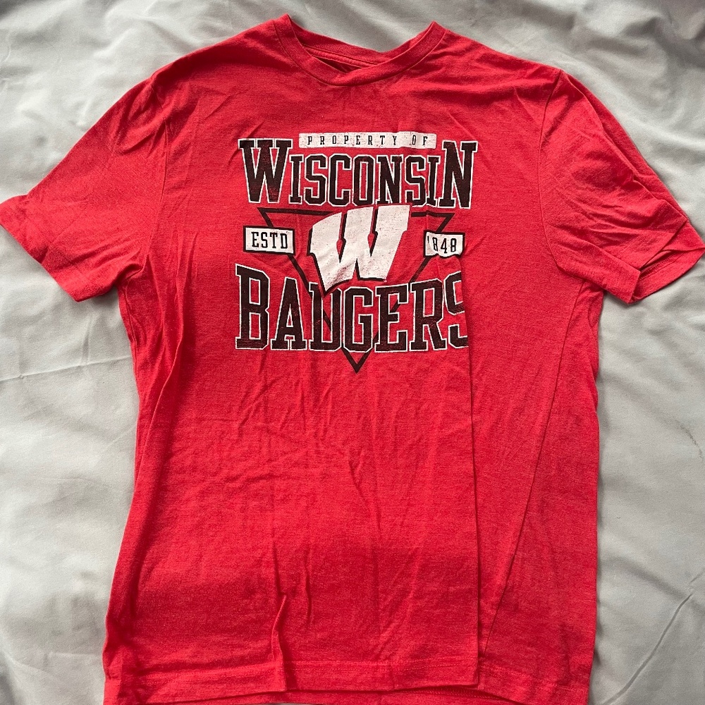 Wisconsin Badger Large Vintage Graphic T-Shirt